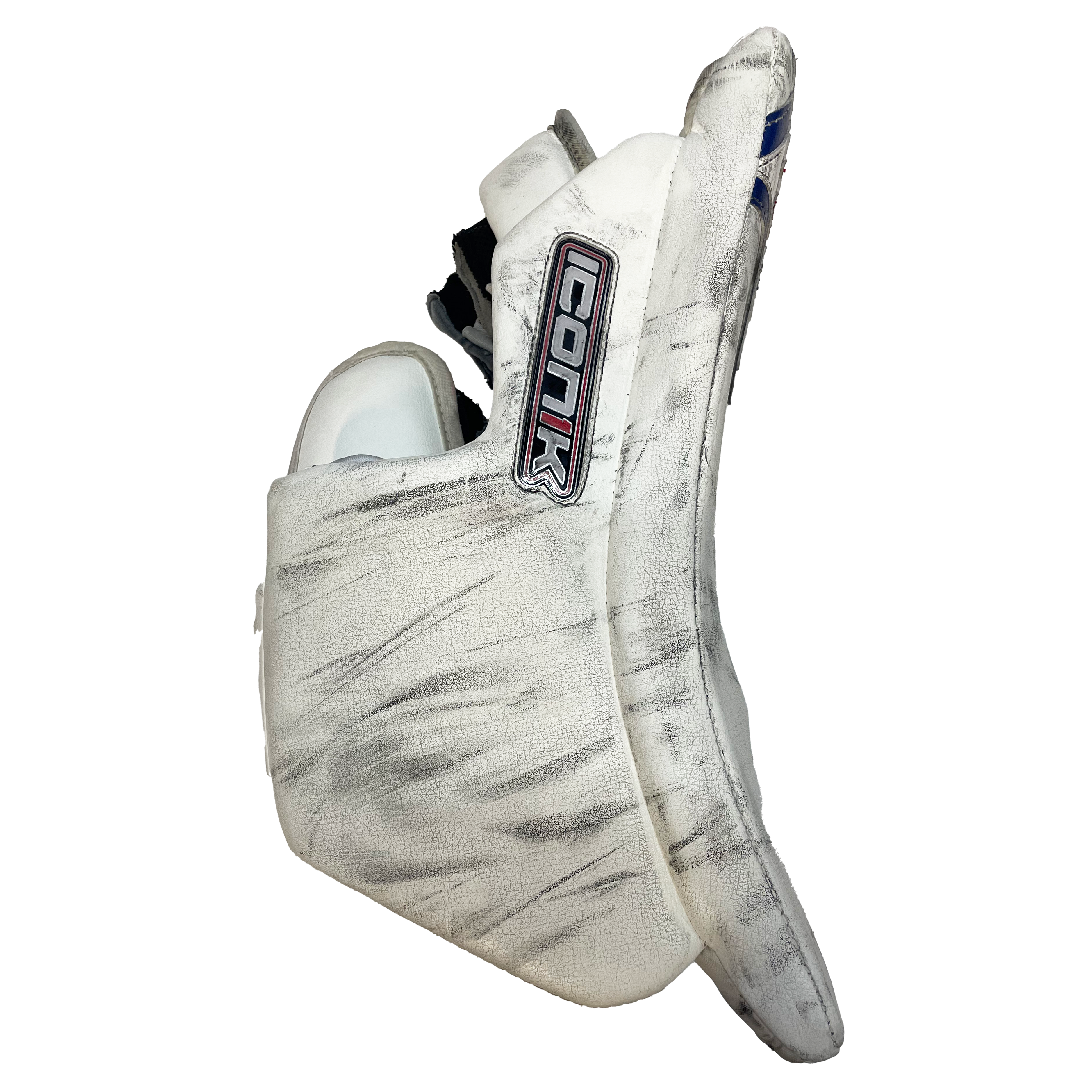 Brians Icon1k - Bloqueur de gardien Jake Allen NHL Pro Stock d'occasion - Canadiens de Montréal (blanc/rouge/bleu)